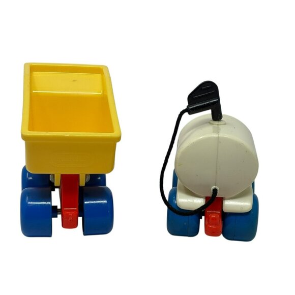 LITTLE TIKES Lot 4 Chunky Vehicles Toddle Tots Figures Tanker Dump Truck Car - Picture 7 of 13